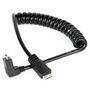 Atomos Micro HDMI Right Angle to Full HDMI Coiled Cable (50-65 cm)