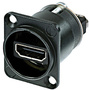 Neutrik NAHDMI-W-B HDMI 1.3 Feed Through Adapter D-Shape Housing IP65 (Black Chromium)
