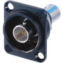 Neutrik NBB75DFIB Isolated BNC Chassis Connector in D-Shape Housing (Black Chrome)