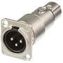 Neutrik NA3MDF XLR Male-Female Feedthrough Adapter for Panel Mount