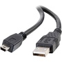 C2G 6.6' (2 m) USB 2.0 A/mini-B Cable (Black)