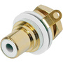 Neutrik RCA Jack Chassis Mount Socket (Gold/White)