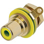 Neutrik RCA Jack Chassis Mount Socket (Gold/Yellow)