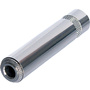 Neutrik 3-Pole 1/4" Female to 3-Pole 1/4" Female Cable Adapter (Nickel Housing, Nickel Plating)