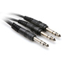 Hosa CYS-105 Stereo 1/4" Male to 2 Stereo Phone 1/4" Male Y-Cable - 5'