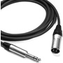 Canare Starquad XLRM-TRSM Cable (Black, 10')