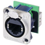Neutrik NE8FDP - EtherCon Series RJ45 Feedthrough Receptacle (Silver)