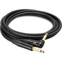 Hosa CGK-015R Straight 1/4" Plug Male to Right Angle 1/4" Plug Male Edge Guitar Cable (15')