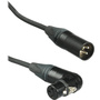 Kopul Premium Performance 3000 Series XLR M to Angled XLR F Microphone Cable - 1.5' (0.45 m), Black