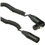 Kopul Coiled 3-Pin XLR-M to Angled 3-Pin XLR-F Cable - 1.5 to 5' (0.45 to 1.2 m), Black