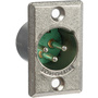 Switchcraft D3M 3-pin XLR Male Connector for Access Panel Mounting