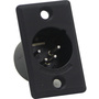 Switchcraft D Series 4-Pin XLR Male (Black Finish, Silver Pins)