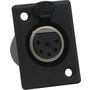 Switchcraft D Series 6-Pin XLR Female (Black Finish, Silver Pins)