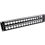 Switchcraft QG Series Empty Patchbay Panel with 32 Knockout Spaces and Tie Bar