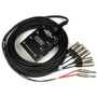 Hosa SH-6X2-50 SH6X250 Little Bro Stage Box Snake with 6 Send and 2 Return Channels- 50' (15.2 m)