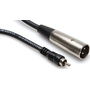 Hosa XRM-110 RCA Male to 3-Pin XLR Male Audio Cable (Metal) - 10'