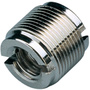 K&M 215 Thread Adapter, 1/2 and 3/8" Female Thread, 5/8" 27 Gauge Male Thread (Nickel)