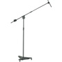 K&M 21430 Mobile Overhead Microphone Stand with Caster Base (Black)