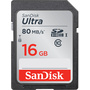 SanDisk 16GB Ultra UHS-I SDHC Memory Card (Class 10)