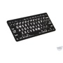 LogicKeyboard XL Print American English Bluetooth 3.0 Mini Keyboard (White on Black)