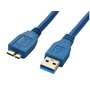 DYNAMIX USB 3.0 Type Micro B Male to Type A Male Connector (Blue, 1 m)