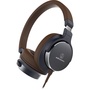 Audio Technica ATH-SR5BK On-Ear High-Resolution Audio Headphones (Navy/Brown)