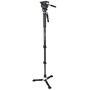 Libec Hands-Free Monopod Kit with TH-X Pan-and-Tilt Video Head and Bowl Clamp