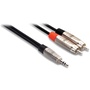 Hosa HMR-010Y REAN 3.5mm TRS to Dual RCA Pro Stereo Breakout Cable-10'