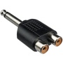 Pro Co Sound 330PJPC Male 1/4" Phone to Two Female Coaxial RCA Adapter