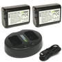 Wasabi Power Battery and Dual USB Charger for Sony NP-FW50 (2-Pack)