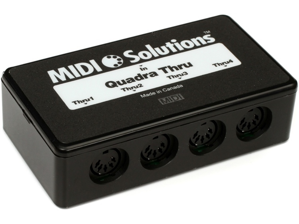 MIDI Solutions Quadra Thru 1-in 4-out MIDI Through Box
