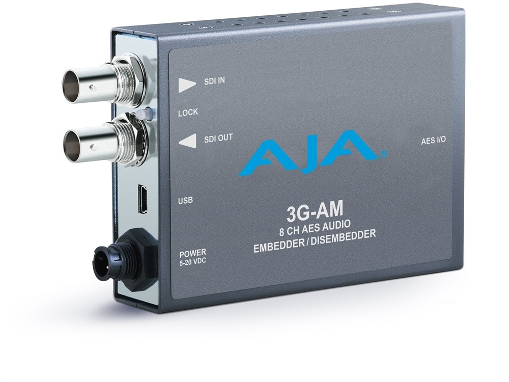 AJA 3G-AM-BNC 8-Channel AES Embedder/Disembedder with BNC Connector Cable