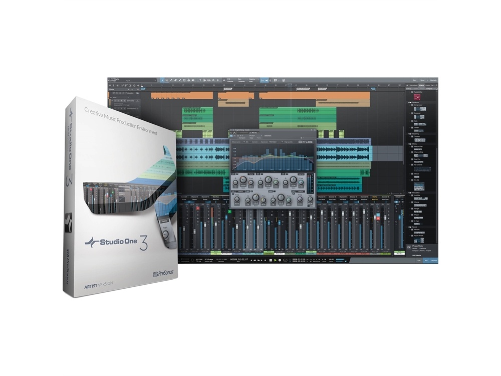 PreSonus Studio One Artist 3 - Audio and MIDI Recording/Editing Software (Activation Card)