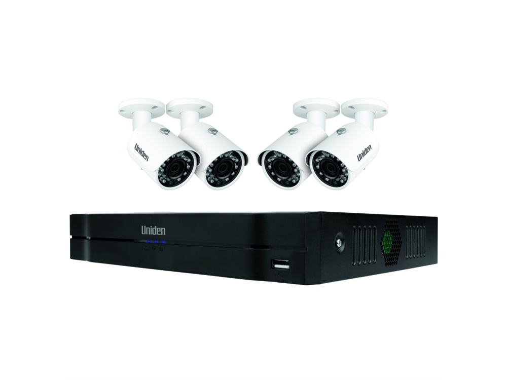 Uniden Guardian NVR Full HD+ Security System with 4x Weatherproof 1080p (2MP) Cameras