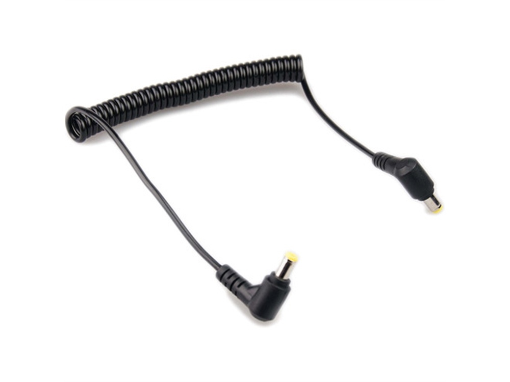 Lanparte Yellow-Tip Camera DC Power Spring Cable for Battery Pinch (5.5/2.1mm)