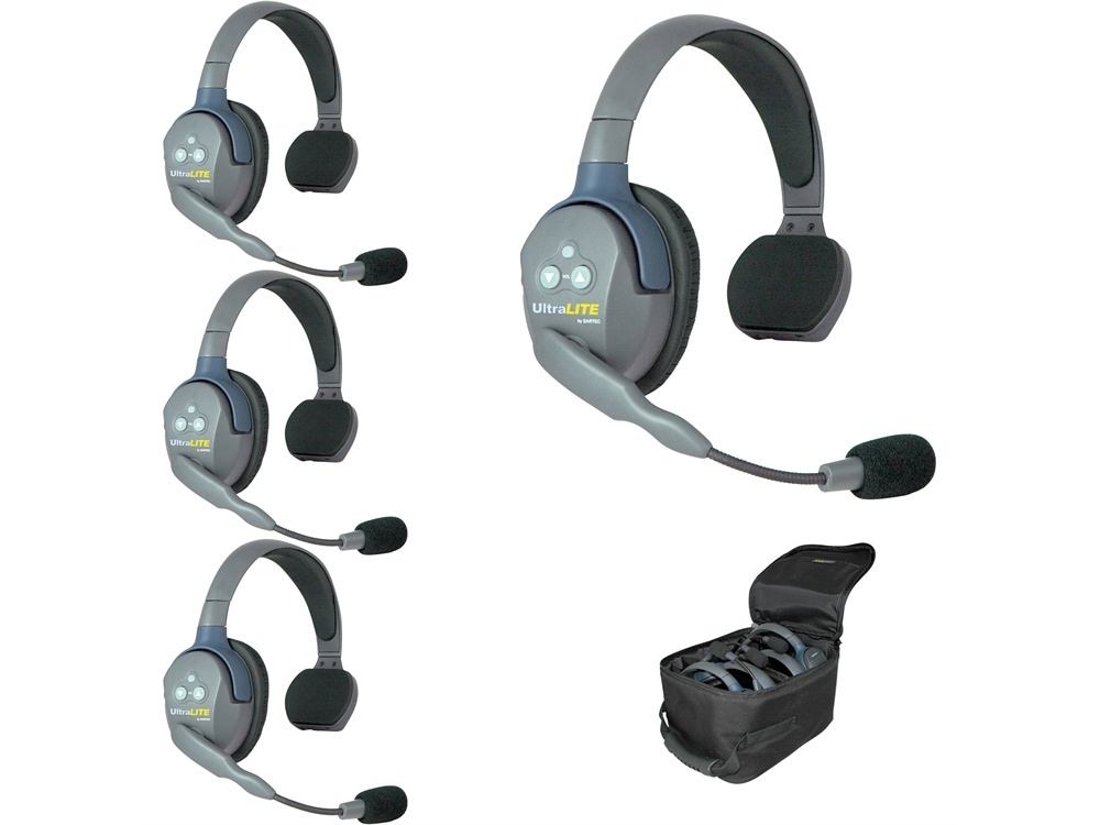 Eartec UL4S UltraLITE 4-Person Headset System with Batteries, Charger & Case (Single)