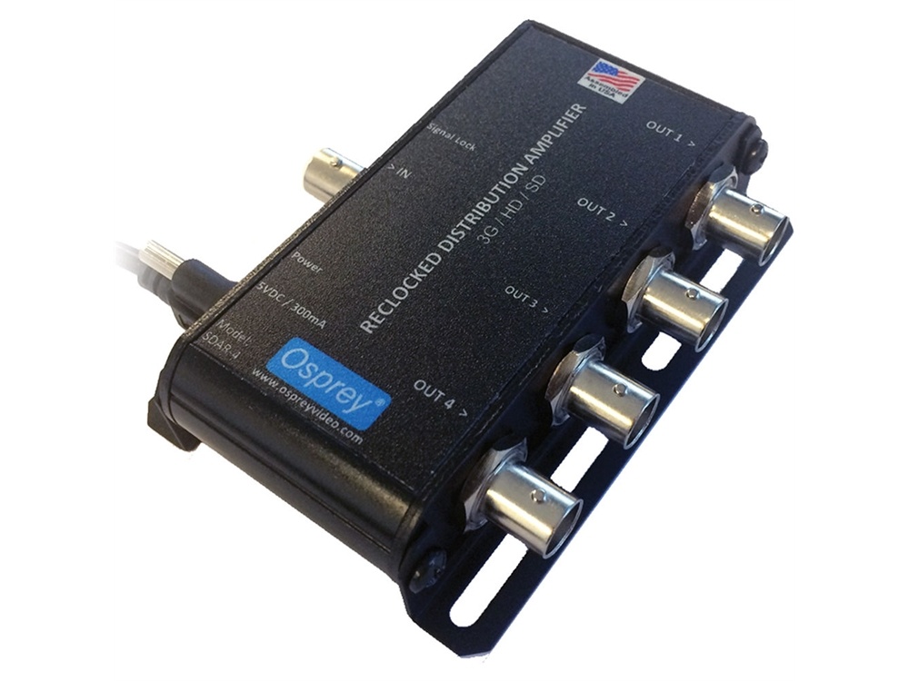 Osprey SDAR-4 USB Powered Reclocking SDI Distribution Amplifier