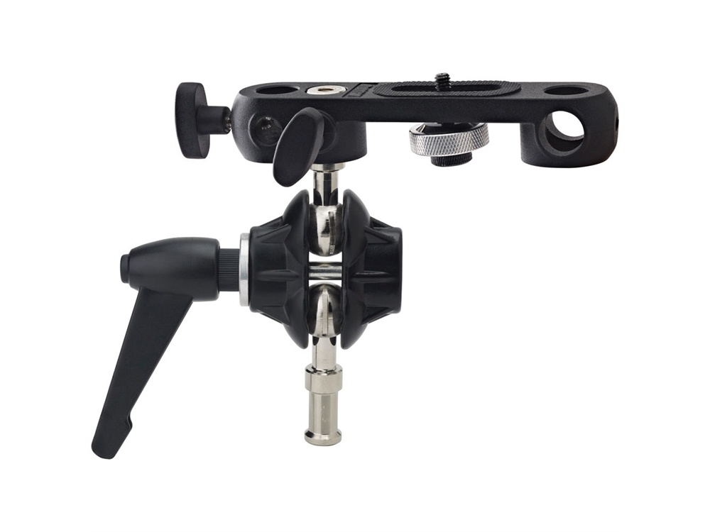 Kupo KS-104 Double Ball Joint Adapter with Dual 5/8"(16mm) Studs and Camera Bracket