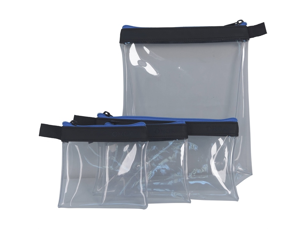 ORCA OR-18 Transparent Pouch Set for Accessories (4-Pack)