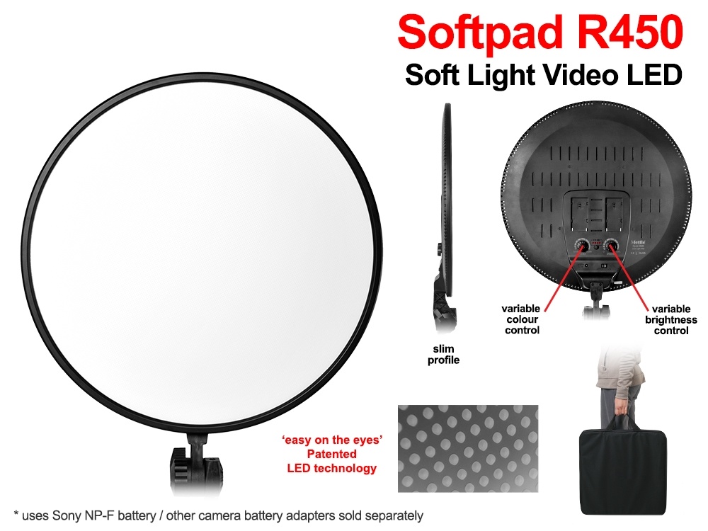 Mettle R450 Portable LED Soft Light - Round Pad 450mm