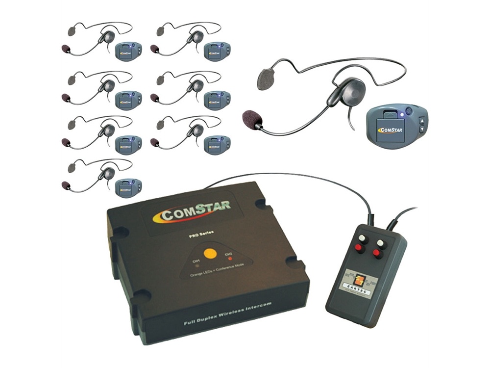 Eartec CPCYXTPLUS-8 XT-Plus Com-Center with 8 COMPAK Headsets