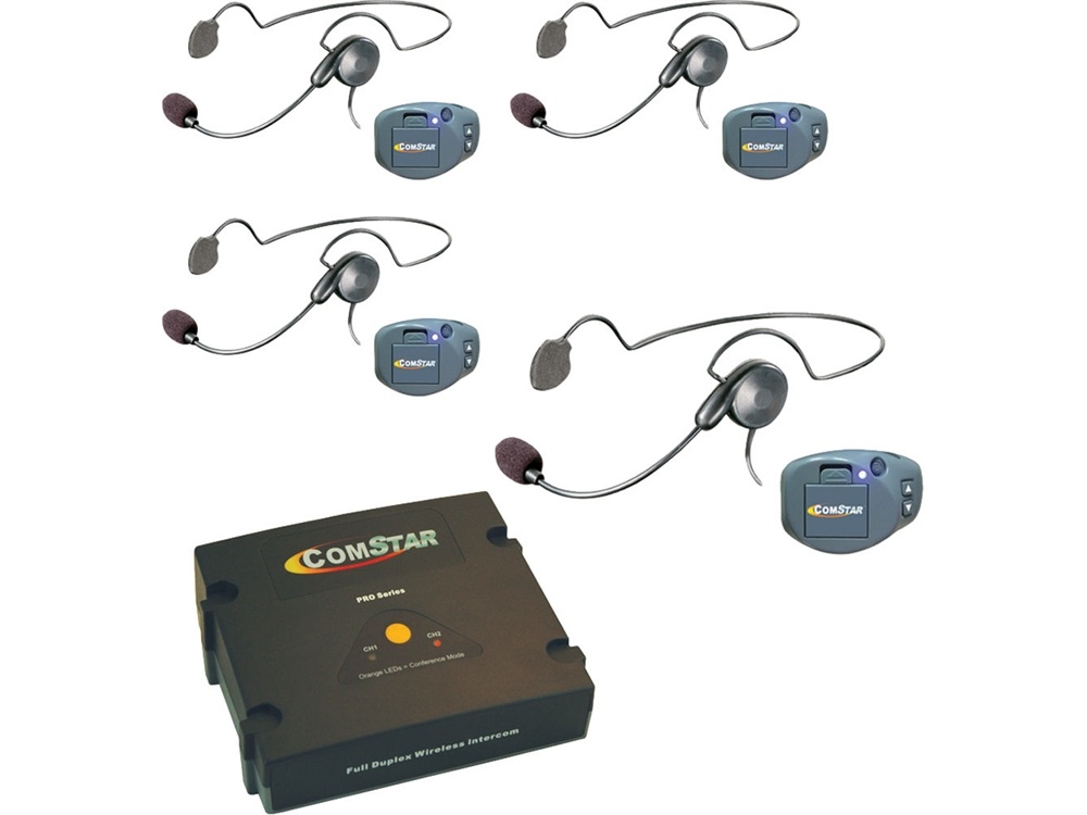 Eartec CPKCYB-4 ComPAK Com-Center and Cyber Headset System (4 Piece)