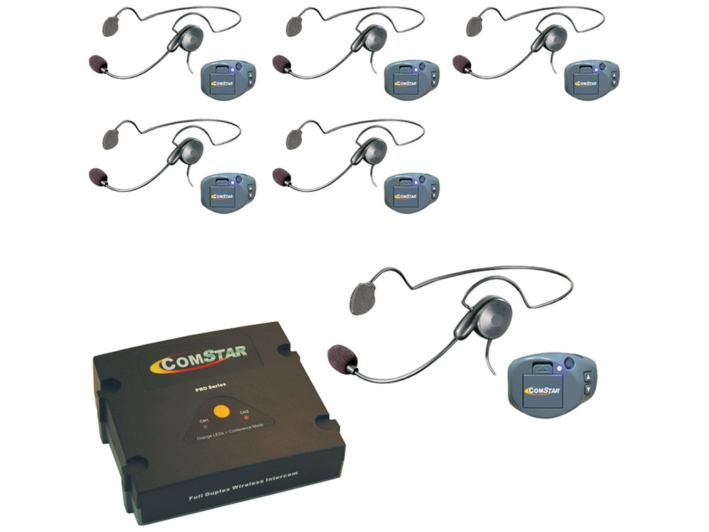 Eartec CPKCYB-6 ComPAK Com-Center and Cyber Headset System (6 Piece)
