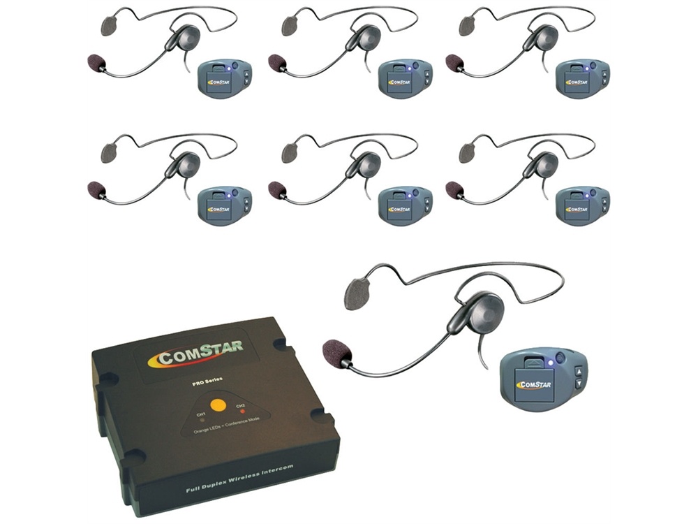 Eartec CPKCYB-7 ComPAK Com-Center and Cyber Headset System (7 Piece)