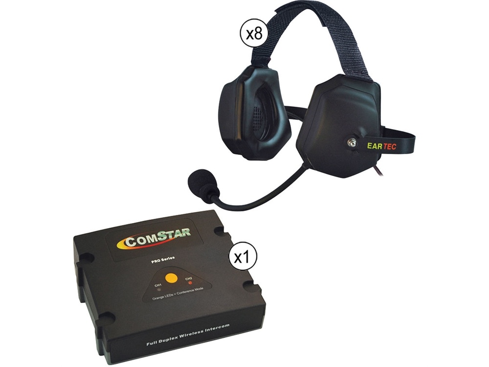 Eartec ETXC-8 ComStar XT Full Duplex Wireless System with XTreme Wireless Headset (8 User)