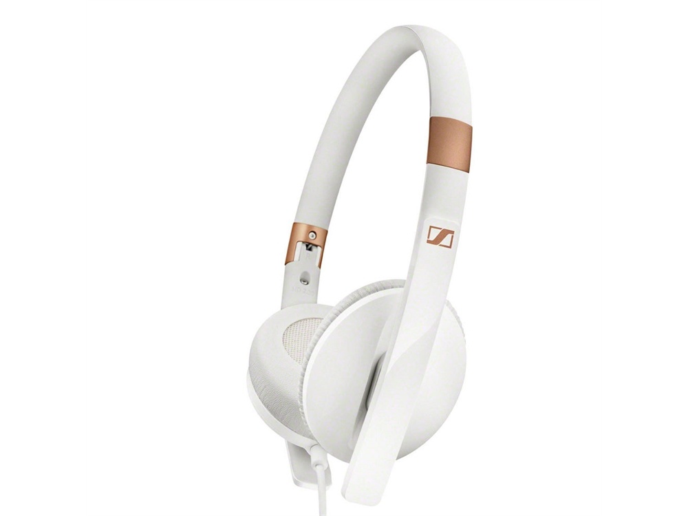 Sennheiser HD 2.30i Slim Lightweight Foldable Headphones with 3-Button Remote Mic (White)
