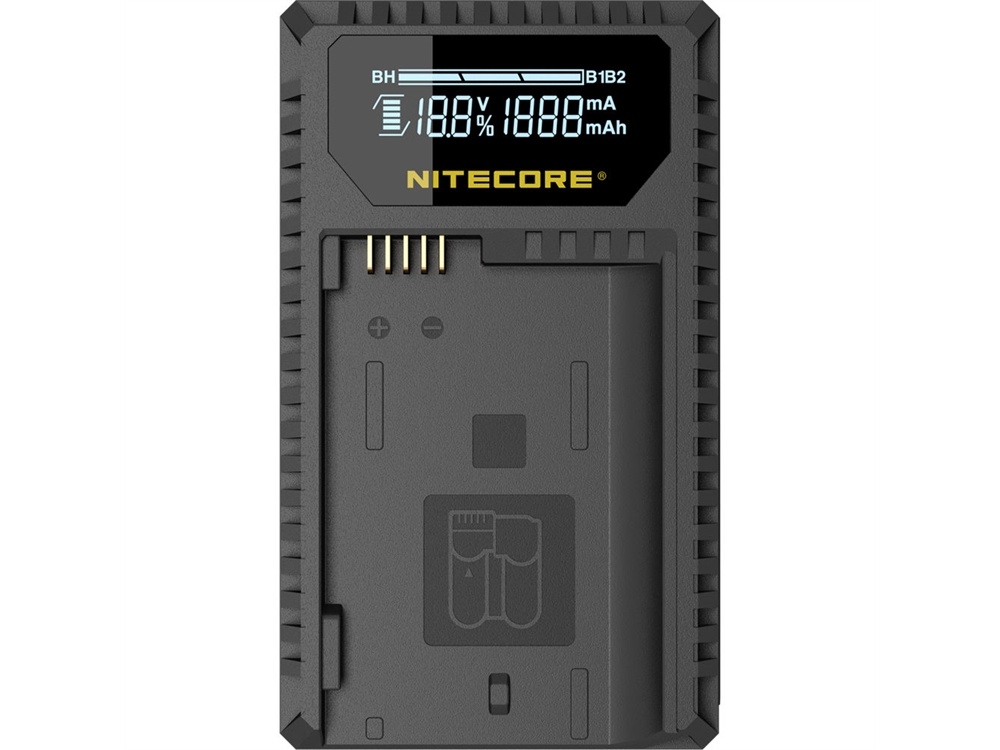 Nitecore UNK1 Dual-Slot USB Travel Charger for Nikon EN-EL14, EN-EL14a, and EN-EL15 Batteries