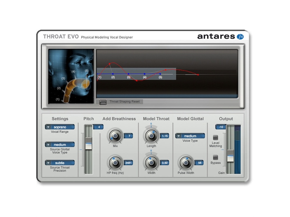 Antares Audio Technologies THROAT Evo - Physical Modeling Vocal Designer (Download)
