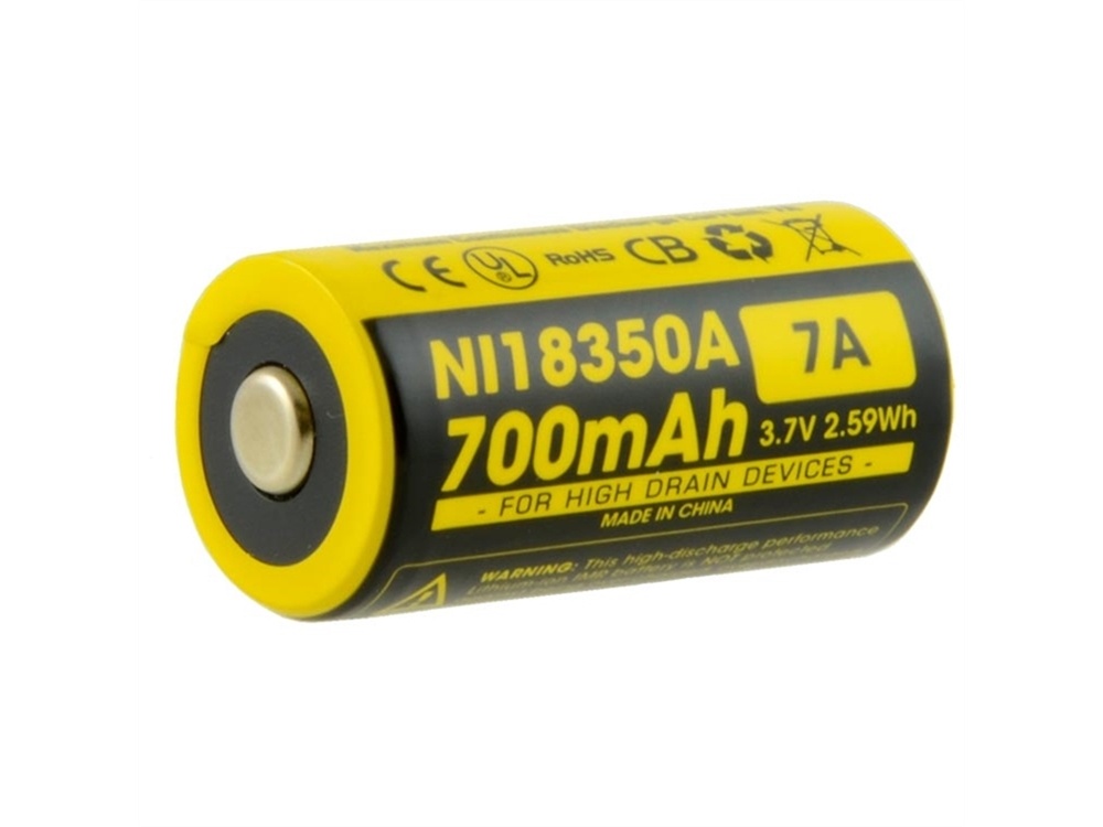NITECORE IMR18350 Li-Ion Rechargeable Battery (700mAh)