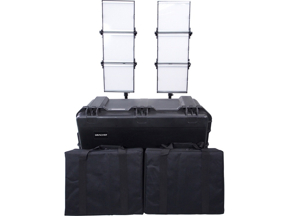 Dracast Silver Series LED1500 Foldable Daylight LED 2-Light Kit